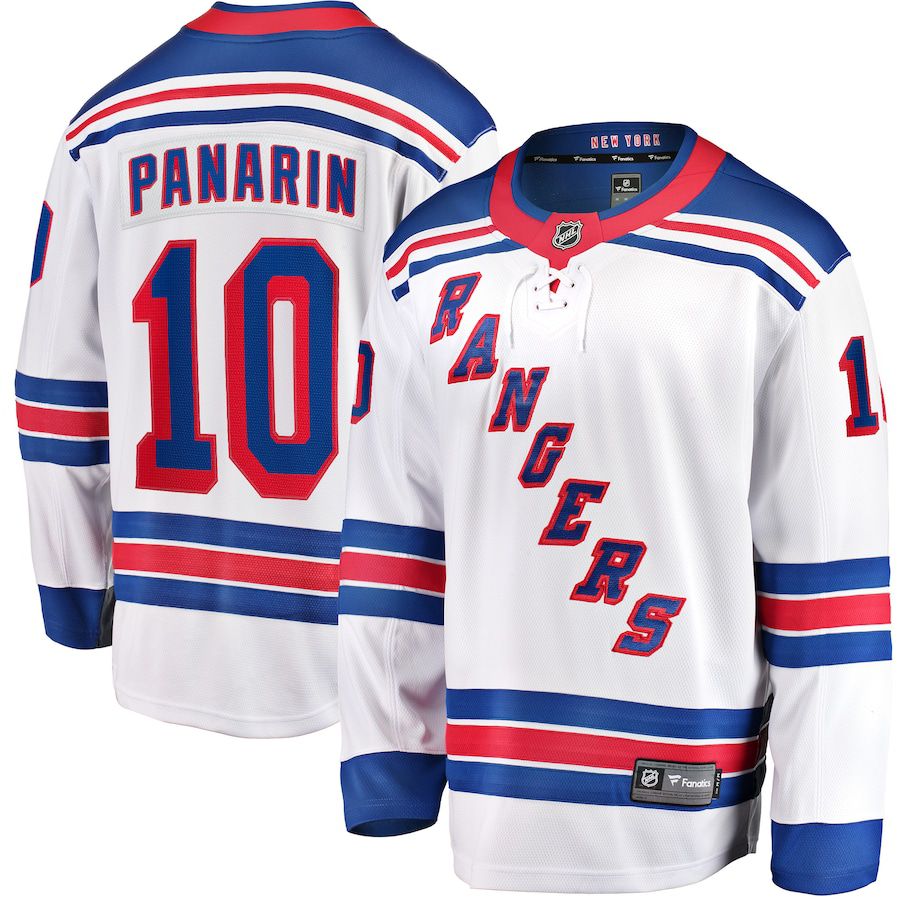 Men New York Rangers #10 Artemi Panarin Fanatics Branded White Away Premier Breakaway Player NHL Jersey->new york rangers->NHL Jersey